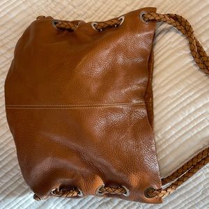 Leather / Camel Color Tote